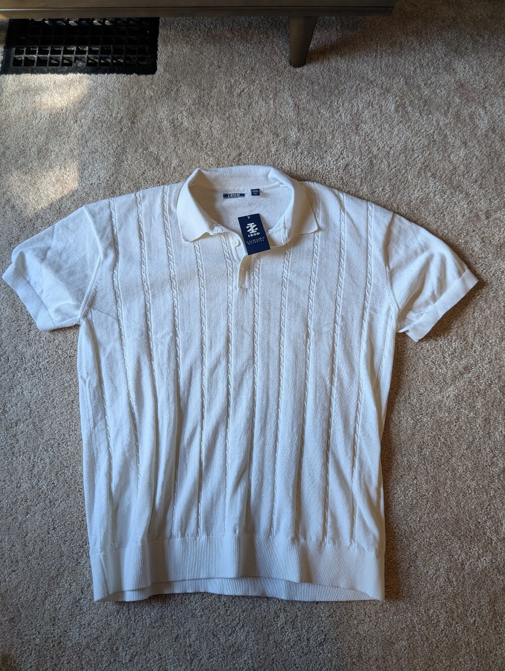 NWT IZOD Cable Knit Polo Shirt - Men